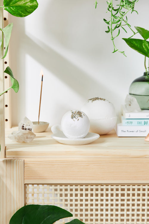 Bomba de Baño Orgánica Lavanda Relajante - Aceites Naturales y Manteca de Karité